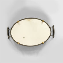Load image into Gallery viewer, Tray with flowers in ceramic and metal, 1920s
