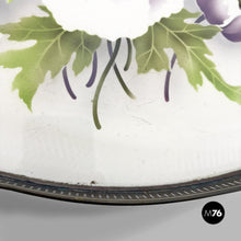 Load image into Gallery viewer, Tray with flowers in ceramic and metal, 1920s
