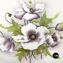 Load image into Gallery viewer, Tray with flowers in ceramic and metal, 1920s

