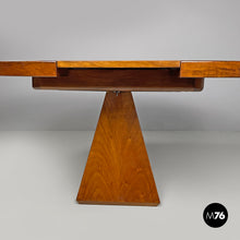 将图片加载到图库查看器，Round extensible wooden dining table Chelsea by Vittorio Introini for Saporiti, 1970s
