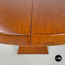 Load image into Gallery viewer, Round extensible wooden dining table Chelsea by Vittorio Introini for Saporiti, 1970s
