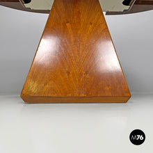 将图片加载到图库查看器，Round extensible wooden dining table Chelsea by Vittorio Introini for Saporiti, 1970s
