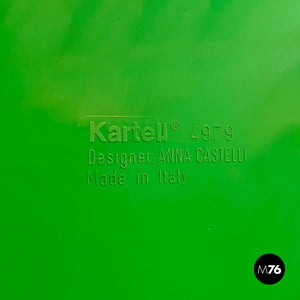 Green plastic coffee table 4979 by Anna Castelli for Kartell, 1970s