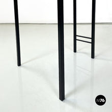 将图片加载到图库查看器，Chairs in black metal and rubber, 1980s
