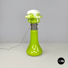 Load image into Gallery viewer, Floor lamp in green and white Murano glass, 1970s
