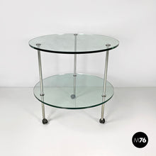 画像をギャラリービューアに読み込む, Cart T6 with two transparent glass shelves by Luigi Caccia Dominioni for Azucena, 1970s
