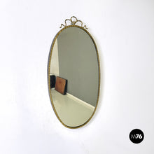 Load image into Gallery viewer, Brass wall mirror with bow, 1950s
