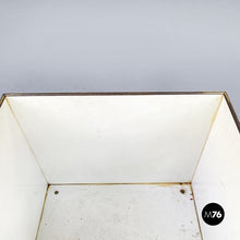 Load image into Gallery viewer, Square planter in steel and brass, 1970s
