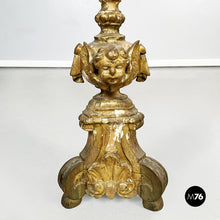Load image into Gallery viewer, Candelabra lamps in wood and fabric, 1800s
