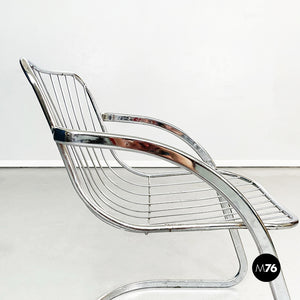Chair in chromed steel, 1970s