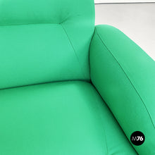 将图片加载到图库查看器，Modular sofa in green fabric, 1970s
