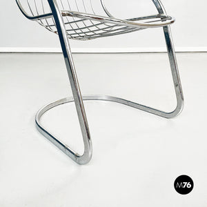 Chair in chromed steel, 1970s