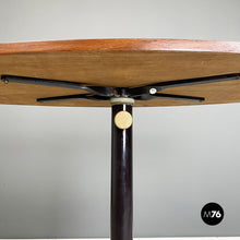 将图片加载到图库查看器，Table with adjustable wooden top withe metal and brass, 1950s
