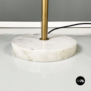 Floor lamp in plexiglass, marble and metal, 1970s