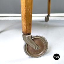 将图片加载到图库查看器，Wooden cart with two shelfs, 1960s
