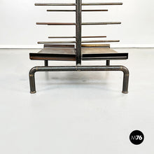 Load image into Gallery viewer, Bookcase with tubular metal and moving shelves, 1990-2000s
