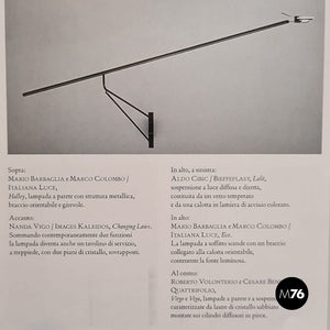 Wall lamp Halley  by Marco Colombo and Mario Barbaglia for Italiana Luce, 1980s