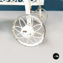 将图片加载到图库查看器，White iron garden cart, 1960s
