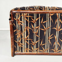 画像をギャラリービューアに読み込む, Sofa in bamboo and fabric, 1980s
