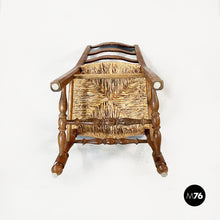 画像をギャラリービューアに読み込む, Finely crafted wooden and straw chairs, late1800s
