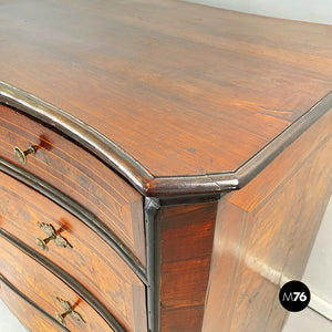 Baroque chests of drawers in wood, 1730-1740s