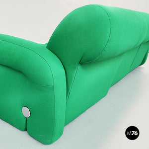Modular sofa in green fabric, 1970s