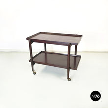 Load image into Gallery viewer, Wooden cart with sliding shelves, 1960s
