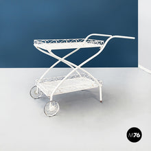 Load image into Gallery viewer, White iron garden cart, 1960s
