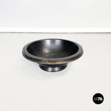将图片加载到图库查看器，Round bowl in black painted metal, 1990s

