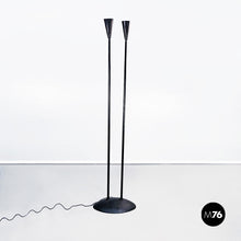 Load image into Gallery viewer, Floor lamp whit two light adjustable in black metal, 1990s
