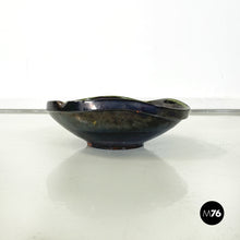 Load image into Gallery viewer, Bowl in green, black and blue ceramic by Ignacio Buxo, 1950s
