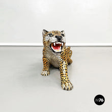 Load image into Gallery viewer, Ceramic statue of a cheetah, 1960s
