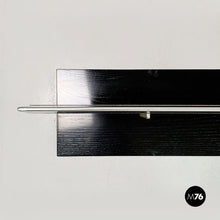 Carica l&#39;immagine nel visualizzatore di Gallery, Large shelf in black wood and steel, 1980s
