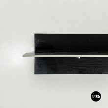 Load image into Gallery viewer, Shelf in black wood and steel, 1980s
