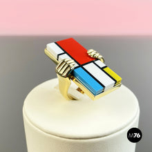 Load image into Gallery viewer, Ring mod. Red blue and yellow by Cleto Munari, 2017
