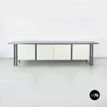 Load image into Gallery viewer, Sideboard in gray and white wood, 1980s
