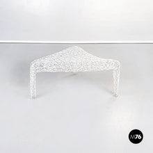 Load image into Gallery viewer, Outside coffee table in white tubular metal, 2000s
