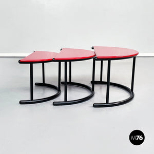 Trio of coffee tables Tria by Gianfranco Frattini for Morphos Acerbis, 1980s