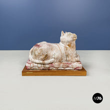 Load image into Gallery viewer, Statue of cat in terracotta by M. Moretto, 1980s
