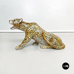 Ceramic statue of a cheetah, 1960s