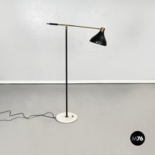 将图片加载到图库查看器，Brass and metal floor lamp by Stilux, 1950s
