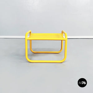 Yellow metal footstool Locus Solus by Gae Aulenti for Poltronova, 1960s