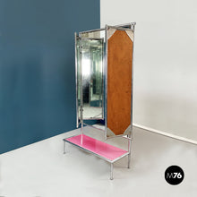 Load image into Gallery viewer, Metal floor mirror with 3 doors, 1980s
