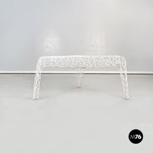Load image into Gallery viewer, Outside coffee table in white tubular metal, 2000s
