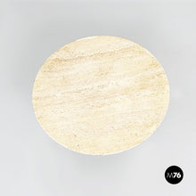 Load image into Gallery viewer, Round travertine coffee table, 1970s
