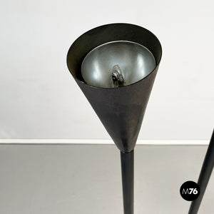 Floor lamp whit two light adjustable in black metal, 1990s