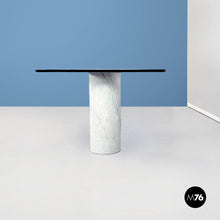 Load image into Gallery viewer, Dining table in glass, mirror and marble, 1980s
