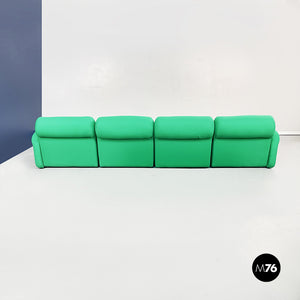 Modular sofa in green fabric, 1970s