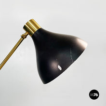 Load image into Gallery viewer, Brass and metal floor lamp by Stilux, 1950s
