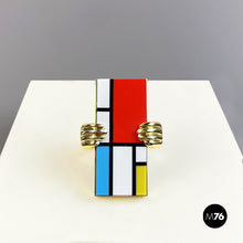 Load image into Gallery viewer, Ring mod. Red blue and yellow by Cleto Munari, 2017
